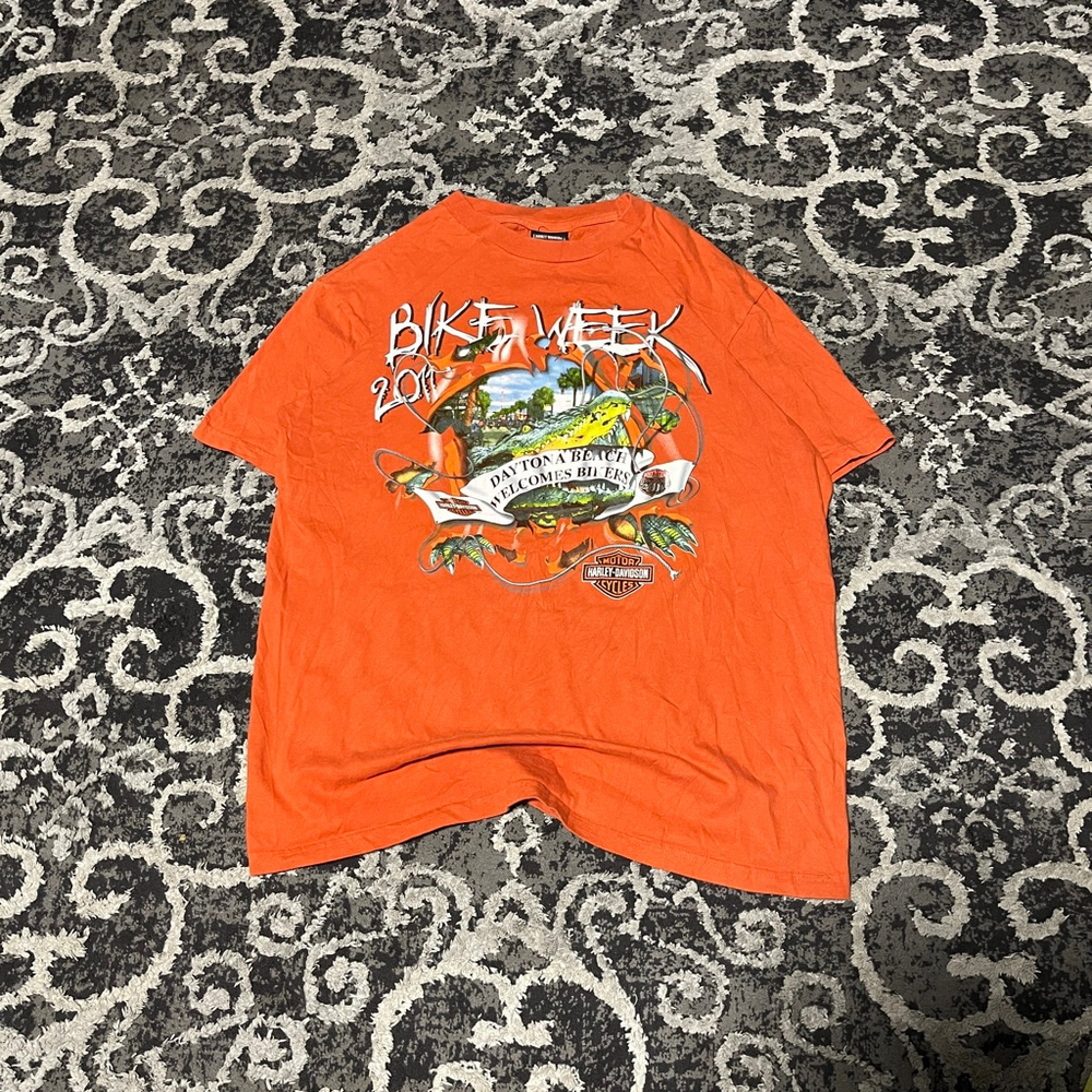 Men's Harley-Davidson Orange Bike Week Short Sleeve Tee L